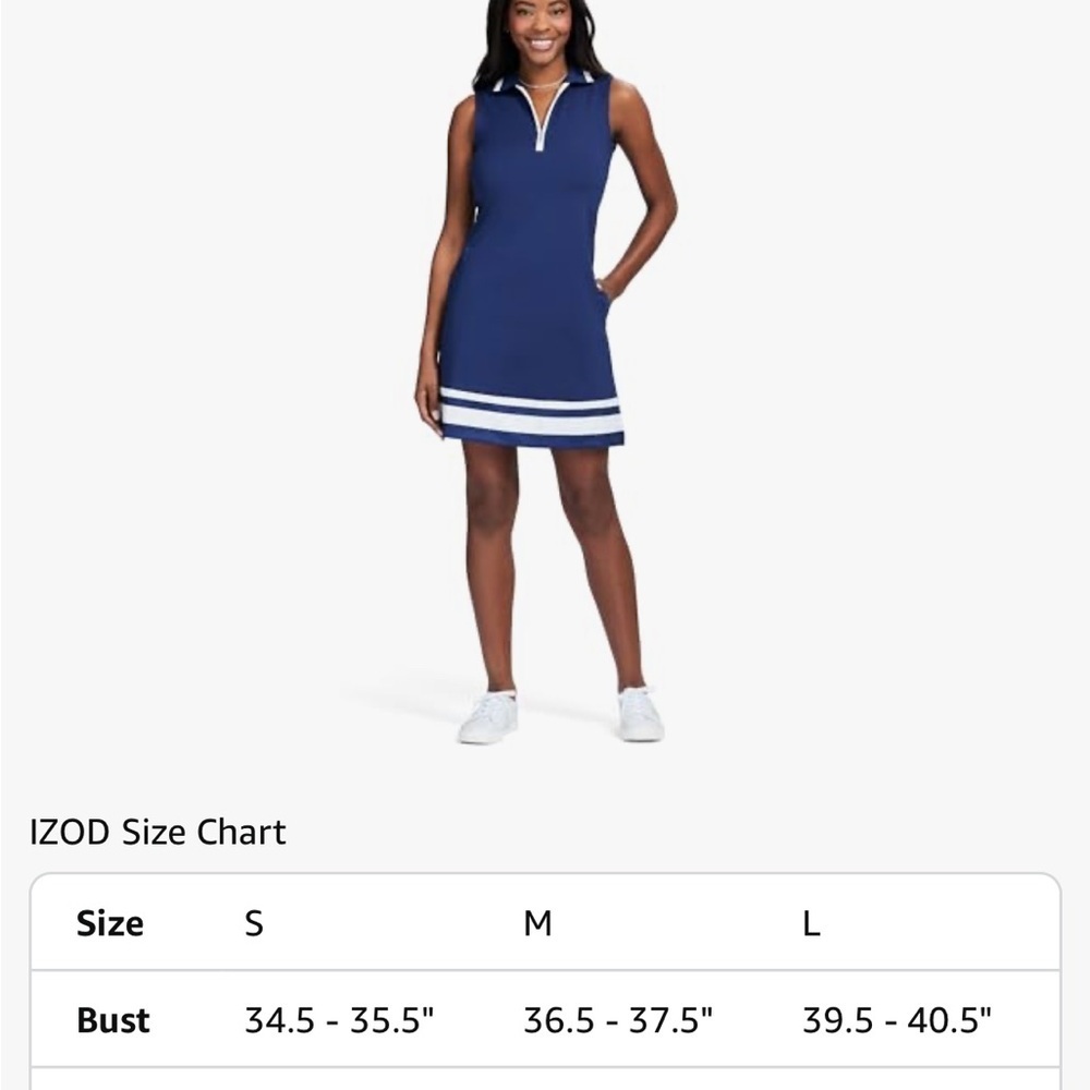 IZOD Women's Tennis Dress Athletic Performance Stretch new 🆕 - Picture 8 of 11